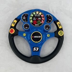 NASCAR Blue Interactive Racing Steering Wheel Toy Kids - Working Sound effects